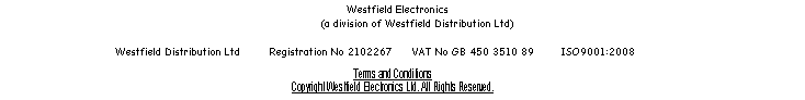 Terms and Conditions
Copyright Westfield Electronics Ltd. All Rights Reserved.